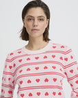 Brielle Hearts Knit - Pink