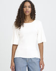 Ballia Knit Top - Cloud Dancer