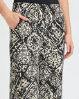 Kate Print Trousers - Black