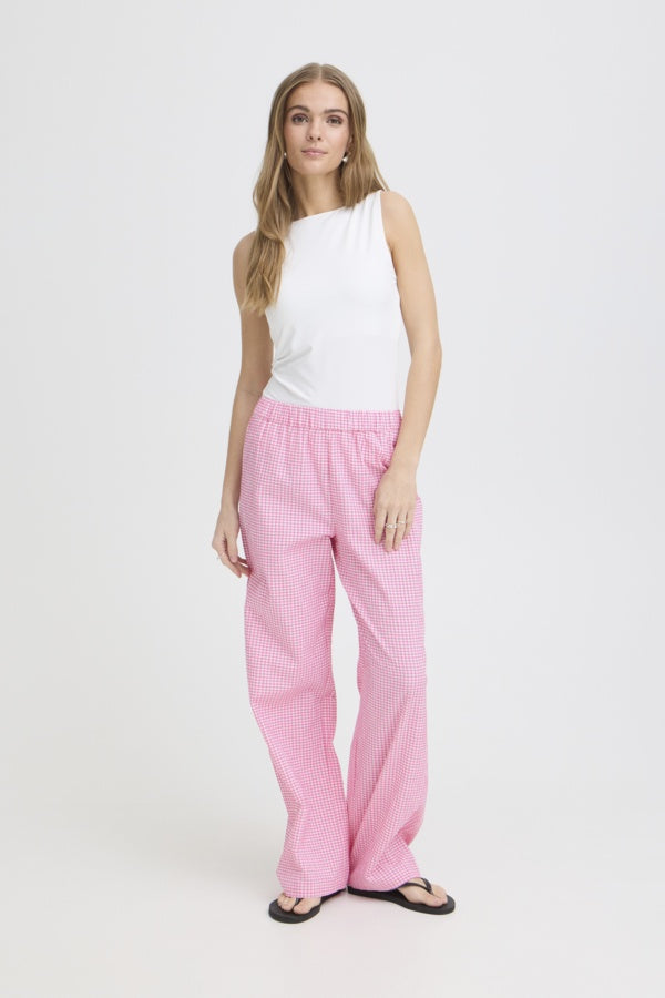 Jilma Gingham Trousers - Pink