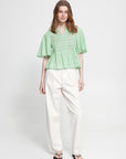 Locy Stripe Blouse - Green