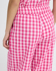 Felica Gingham Trousers - Pink
