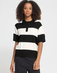Lulu Knit Polo - Blk/White