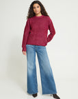 Kamara Stripe Jumper - Berry
