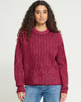 Kamara Stripe Jumper - Berry