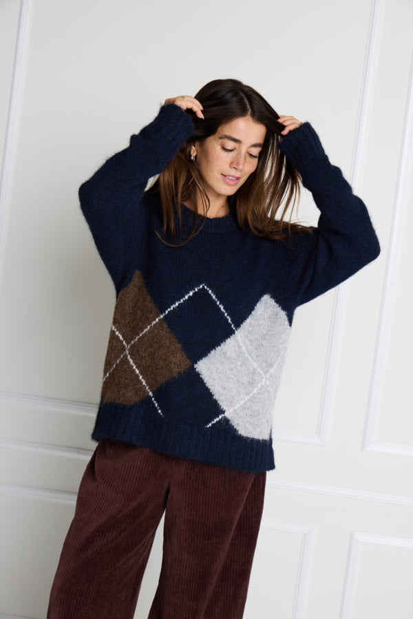 Bayana Knit Jumper - Navy