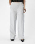 Lisa Pants Wide - Light Grey Melange