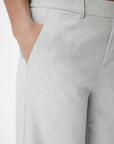 Lisa Pants Wide - Light Grey Melange