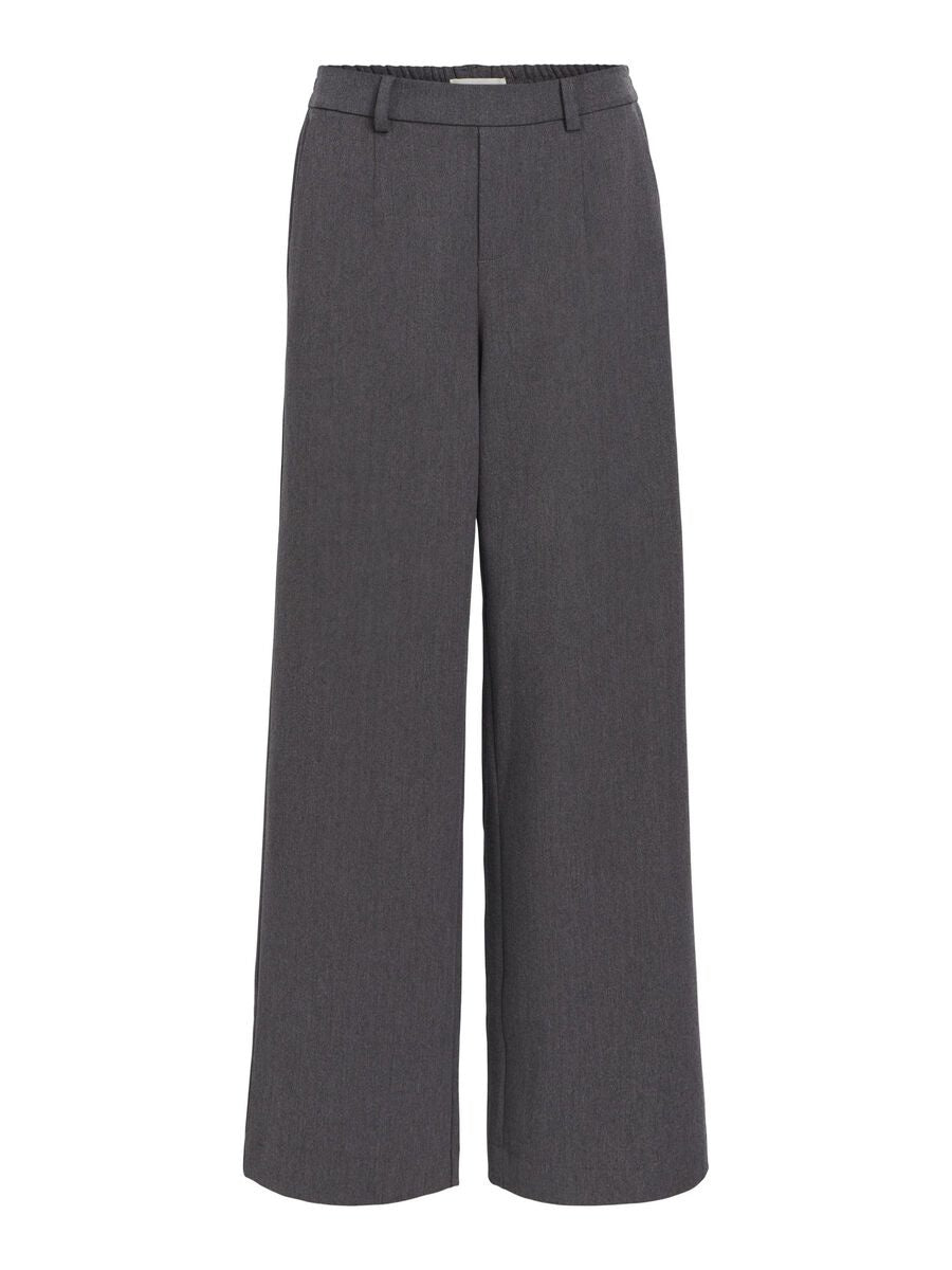 Lisa Pants Wide - Medium Grey Melange