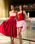 June Mini Dress - Pink/Red