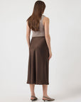 Pella Satin Skirt - Brown