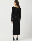 Tillia Velvet Dress - Black