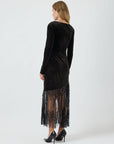 Tera Midi Sequin Dress - Black