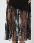 Tera Midi Sequin Dress - Black