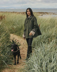 Khaki Tartan Trim Country Jacket