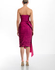 Maeve Taffeta Dress - Magenta