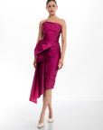 Maeve Taffeta Dress - Magenta