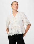 Cornelia Bow Top - White
