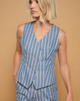 Balear Waistcoat - Denim Blue