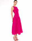 Saor Midi Dress - Fuschia