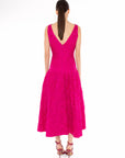 Saor Midi Dress - Fuschia