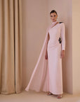 Lara Dress & Neck Shawl - Pink