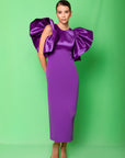 Toni Frill Sleeve Midi - Purple
