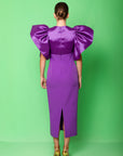 Toni Frill Sleeve Midi - Purple