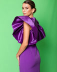 Toni Frill Sleeve Midi - Purple