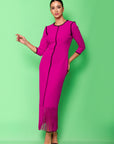 Muireann Fringe Dress - Fuschia