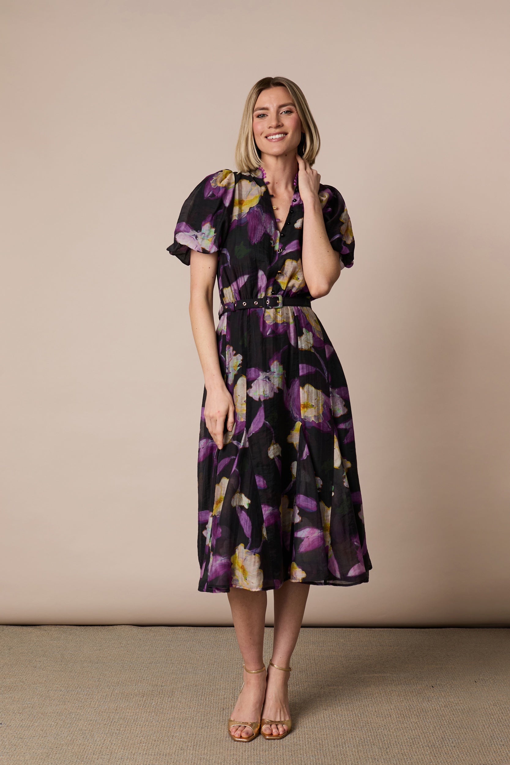 Emily Godet Print Dress