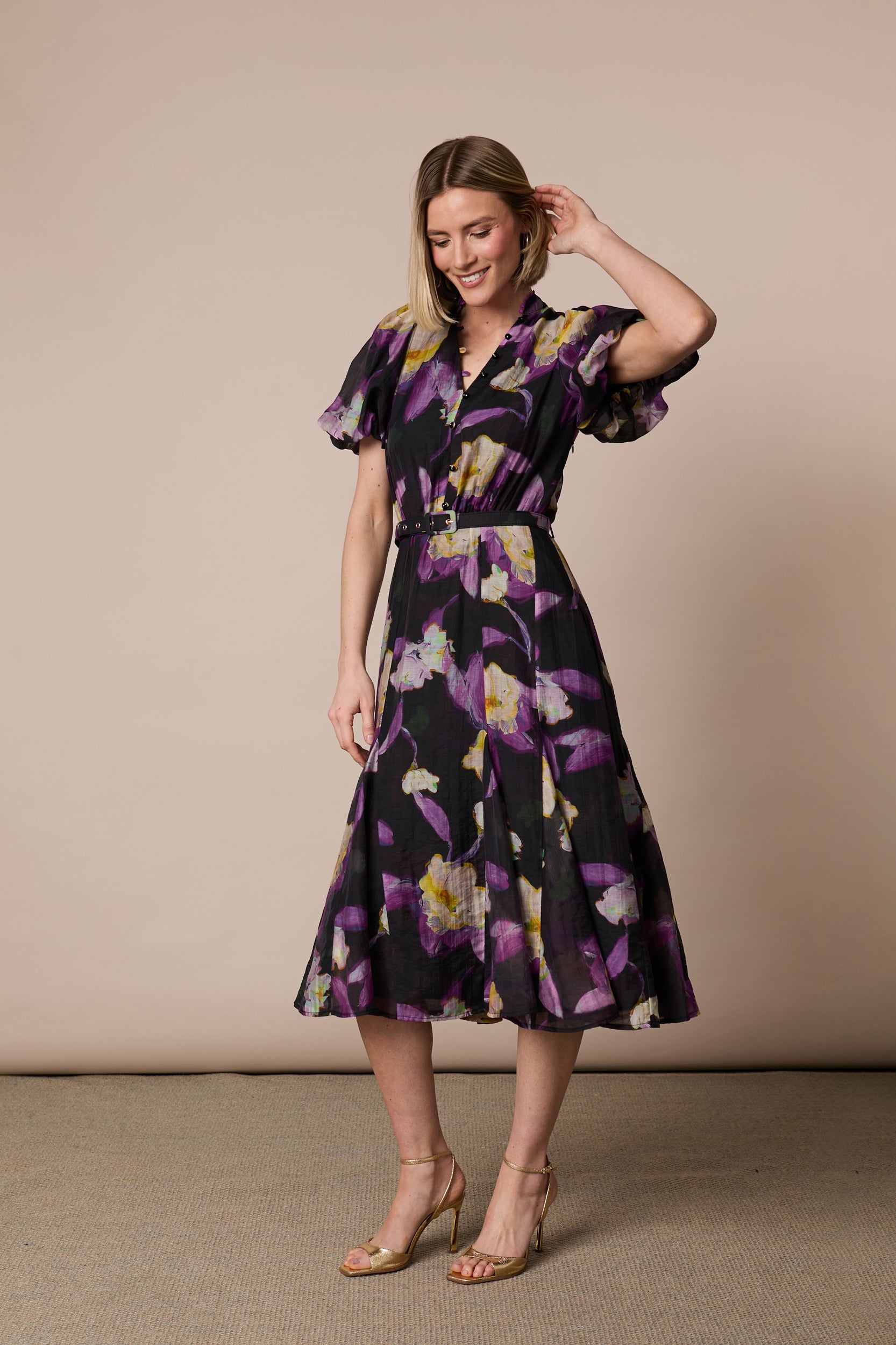 Emily Godet Print Dress