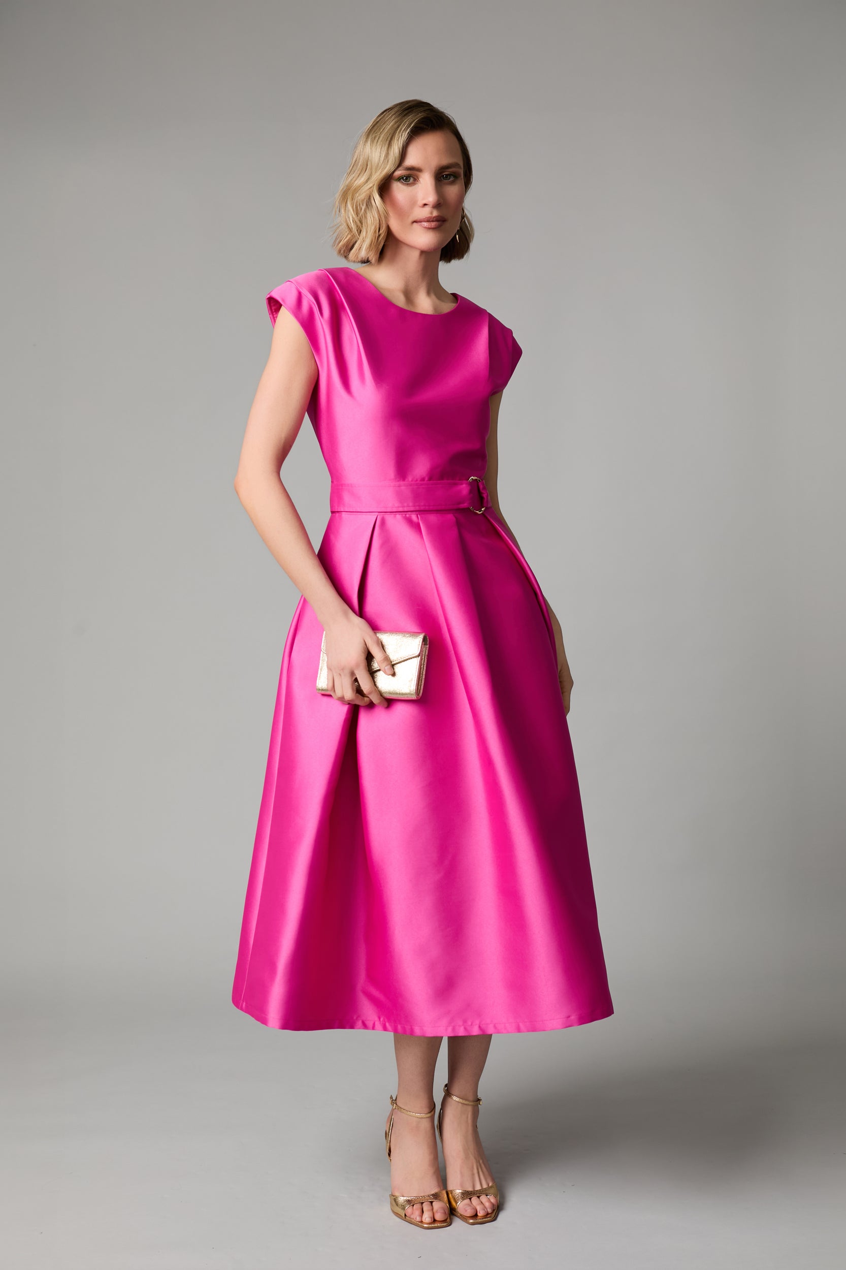 Grace Pleat Dress - Pink