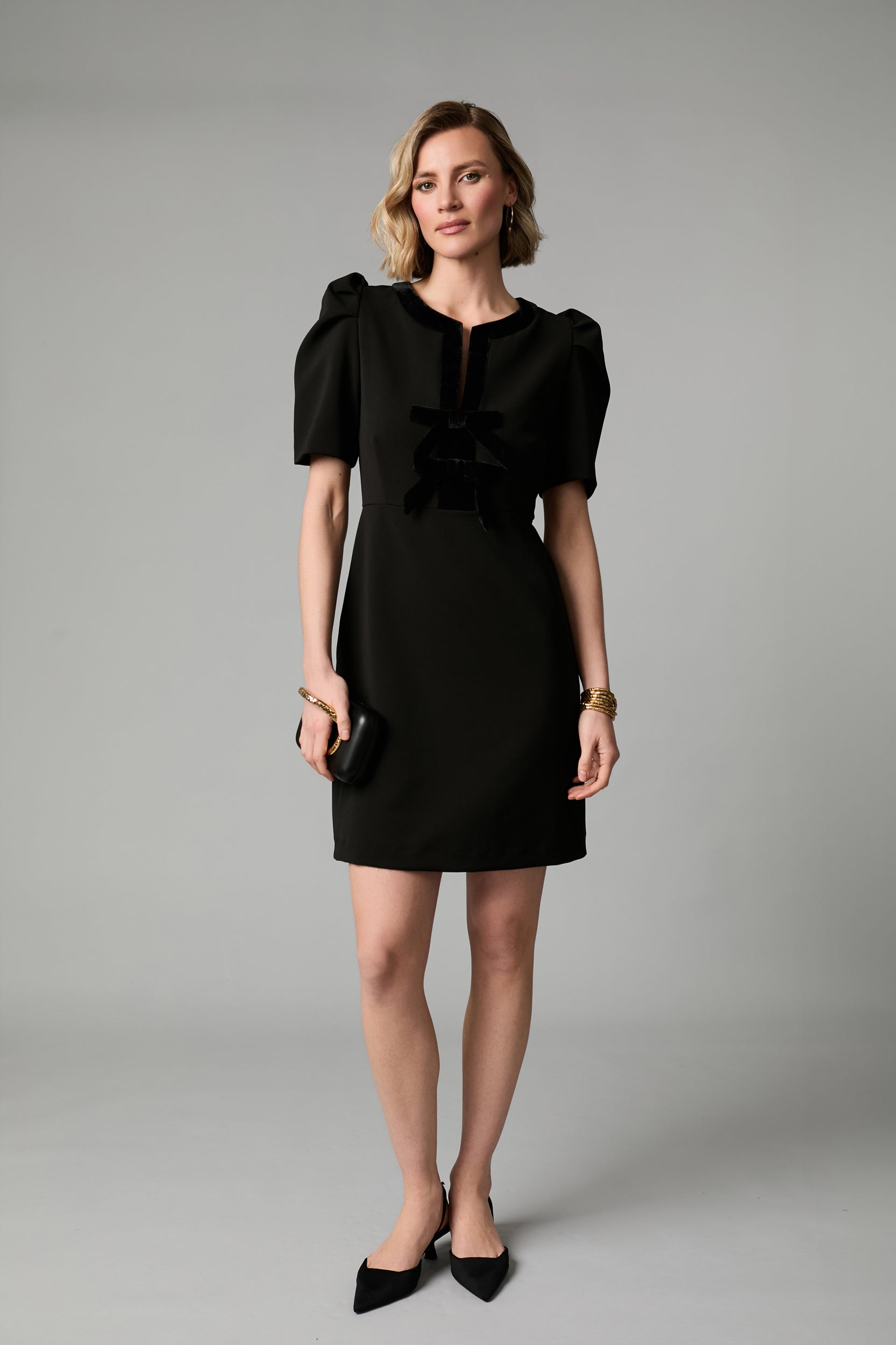 Sara Bow Dress - Black