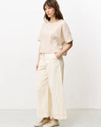 Kelly Wide Leg Jeans - Cream
