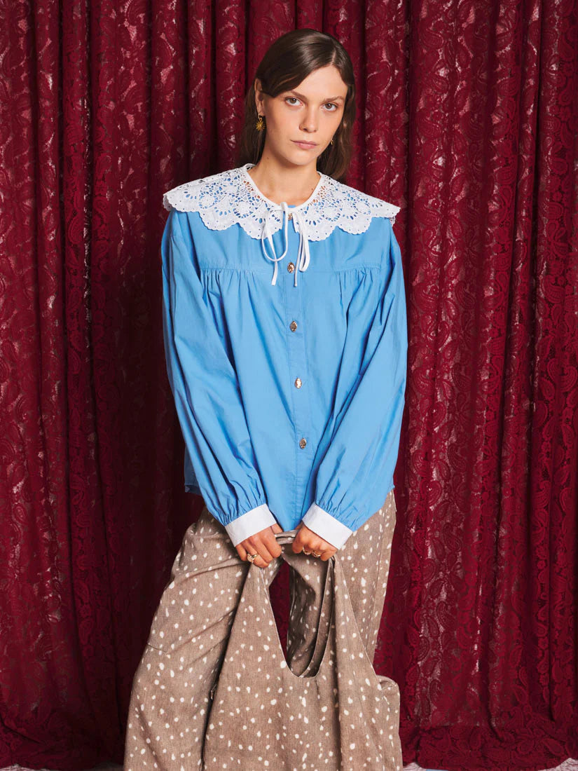 Azurite Collar Blouse