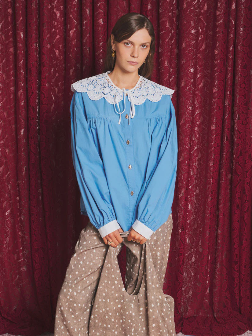 Azurite Collar Blouse