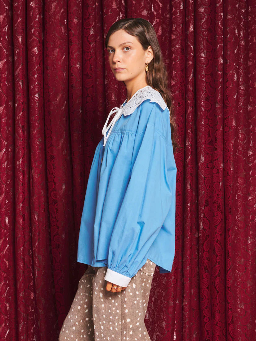 Azurite Collar Blouse