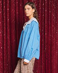 Azurite Collar Blouse
