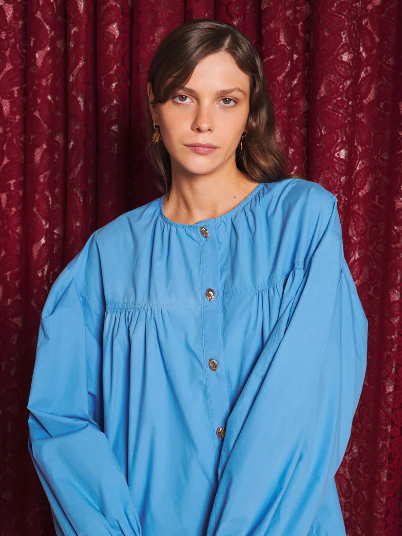 Azurite Collar Blouse