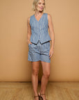Balear Waistcoat - Denim Blue