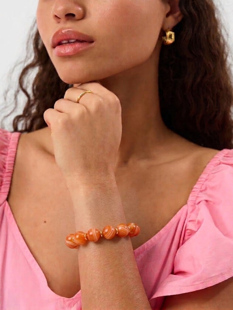 Beaded bracelet - Orange