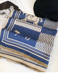 Blackmore Print Scarf - Blue