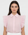 Bria Frill Shirt - Pink