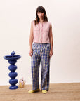 Georgie Gingham Gilet - Pink