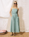 Greal Midi Dress - Green Stripe