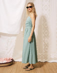 Greal Midi Dress - Green Stripe