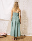 Greal Midi Dress - Green Stripe