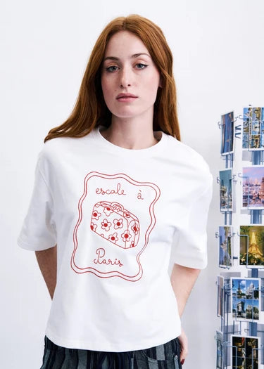 Valise cream T-shirt