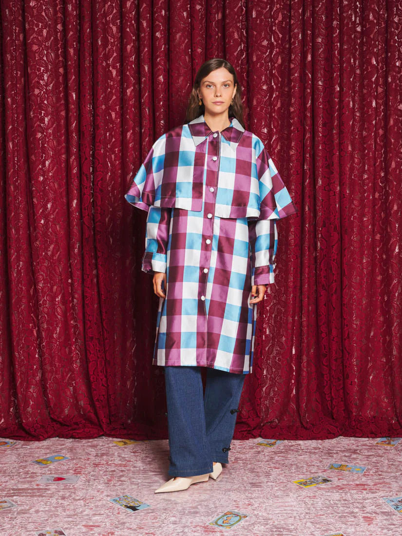 Carina Cape Check Coat
